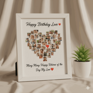 customized birthday wooden frame – personalized photo gift