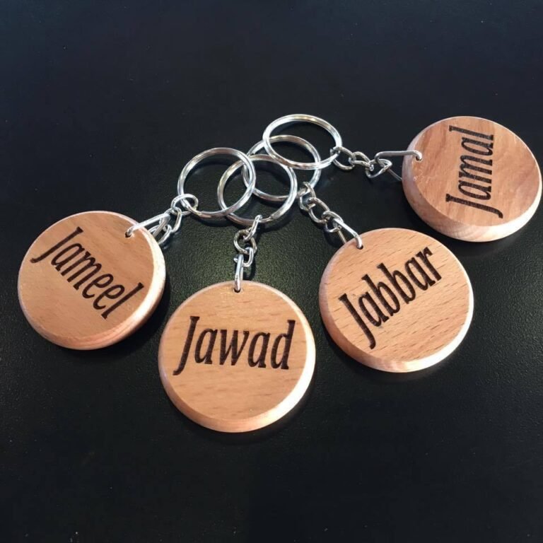 Wooden Engraving Keychain