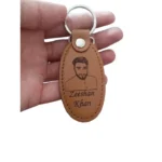 Home 2 Leather Engraved Keychain